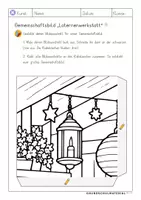 Vorschau - Arbeitsblätter - Gemeinschaftsbild Laternen – 24 Teile - Seite 2