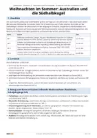 Vorschau - Arbeitsblätter - Weihnachten im Sommer: Australien und die Südhalbkugel | Klasse 5/6 | 4 Arbeitsblätter mit Lösungen - Seite 1
