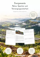Vorschau - Unterrichtsreihen - Energie der Zukunft – 4 große Lernwerkstätten Geografie & Erdkunde | Erneuerbare Energien, Energiewende, Stromnetze, Energiespeicher, Geothermie, Lithium & seltene Erden | Arbeitsblätter mit Lösungen - Seite 1