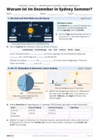 Vorschau - Arbeitsblätter - Weihnachten im Sommer? Jahreszeiten auf der Südhalbkugel | Klasse 5/6 | Gratis-Arbeitsblatt + Lösung - Seite 1