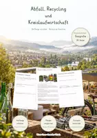 Vorschau - Unterrichtsreihen - Abfall, Recycling & Kreislaufwirtschaft – Große Lernwerkstatt Geografie & Erdkunde | Mülltrennung, Abfallhierarchie, Wiederverwendung, Elektroschrott, Ressourcenverbrauch & Nachhaltigkeit | Arbeitsblätter mit Lösungen - Deckblatt