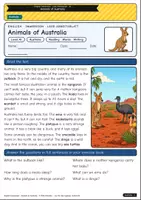 Vorschau - Arbeitsblätter - Animals of Australia – the outback (A1) - Deckblatt