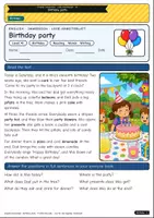 Vorschau - Arbeitsblätter - Birthday party – Happy birthday, Mia! (A1) - Deckblatt