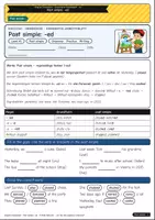 Vorschau - Arbeitsblätter - Past simple – regular verbs with -ed (A1) - Deckblatt