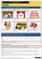 Vorschau - Arbeitsblätter - Question words – who, what, where? (A1) - Seite 1