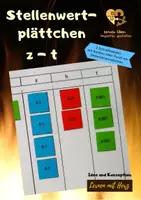 Vorschau - Fördermaterial/Inklusion - Stellenwertplättchen Zehntel - Tausendstel (z-t) - Deckblatt