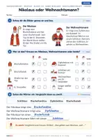 Vorschau - Arbeitsblätter - Nikolaus oder Weihnachtsmann? | Klasse 1/2 | Gratis-Arbeitsblatt + Lösung - Seite 2