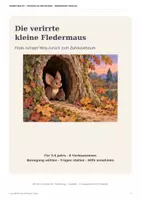 Vorschau - Arbeitsblätter - Die verirrte kleine Fledermaus – Bewegungsgeschichte mit 8 Bildszenen | Kita 3–6 Jahre - Deckblatt