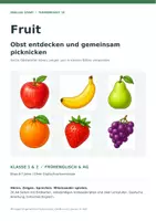 Vorschau - Arbeitsblätter - Fruit – Mein Obst-Picknick auf Englisch | Bildkarten, Hörspiele & Bingo - Deckblatt