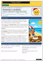 Vorschau - Arbeitsblätter - Christmas in Australia – summer fun (A1) - Deckblatt