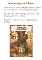 Aperçu - Feuilles d'exercices - Châtaigne et les mots qui piquent , album, version pictos et kit contre le harcèlement - Page 1