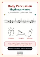 Vorschau - Aufgabenkarten - Body Percussion | Rhythmus-Kartei mit 12 Karten | Klasse 3 bis 6 - Deckblatt