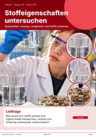 Vorschau - Unterrichtsreihen - Stoffeigenschaften untersuchen – Chemie Klasse 7/8 | Dichte, Löslichkeit, Schmelzpunkt, Siedepunkt & Experimente - Deckblatt
