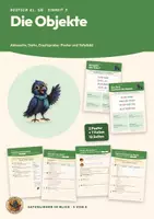 Vorschau - Poster - Akkusativobjekt Dativobjekt Satzglieder Deutsch Klasse 5 6 | Poster und Tafelbild 12 Seiten + PowerPoint mit Lösungen | Akkusativ, Dativ, Ersatzprobe | Satzglieder im Blick 3 - Deckblatt