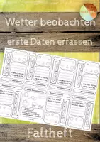 Vorschau - Arbeitsblätter - Wetter beobachten - Faltheft - Deckblatt