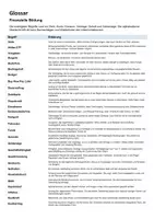 Vorschau - Arbeitsblätter - Glossar & Begriffe Finanzielle Bildung Geld, Konto, Konsum - Seite 1