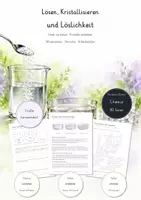 Vorschau - Unterrichtsreihen - Gemische & Trennverfahren – 4 große Lernwerkstätten Chemie | Reinstoffe, Stoffgemische, Filtrieren, Destillieren, Chromatografie, Kristallisieren, Löslichkeit & Experimente | Arbeitsblätter mit Lösungen - Seite 1