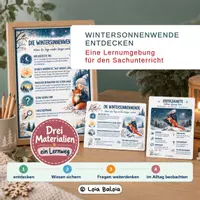 Vorschau - Arbeitsblätter - Wintersonnenwende entdecken – Lernumgebung Sachunterricht - Deckblatt