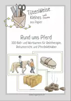Vorschau - Bildkarten - 100 Bild- und Wortkarten Pferde Reiten Reittherapie - Deckblatt