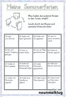 Vorschau - Arbeitsblätter - Ferienbingo für das zweite und dritte Schuljahr - Deckblatt