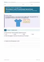 Vorschau - Arbeitsblätter - PROZENTRECHNUNG, PROZENTSATZ – differenziert mit Lösungen - Seite 1