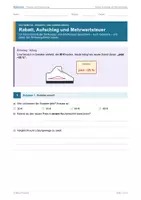 Vorschau - Arbeitsblätter - PROZENTRECHNUNG, RABATT, AUFSCHLAG UND MEHRWERTSTEUER – differenziert mit Lösungen - Seite 1