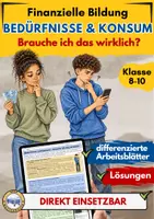 Vorschau - Arbeitsblätter - Umgang mit Geld & Finanzbildung | Materialpaket Klasse 8–10: Kredite, Konto, Sparen, Schulden & Verträge - Seite 1