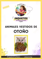 Vista previa - Manualidades / Dibujos para colorear - ANIMALES VESTIDOS DE OTOÑO INQUIETOS - Portada