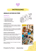 Vista previa - Manualidades / Dibujos para colorear - ANIMALES VESTIDOS DE OTOÑO INQUIETOS - página 1