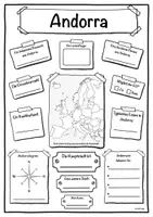 Vorschau - Arbeitsblätter - Steckbrief Europa (Andorra) - Deckblatt