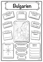 Vorschau - Arbeitsblätter - Steckbrief Europa (Bulgarien) - Deckblatt