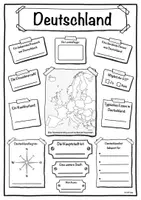 Vorschau - Arbeitsblätter - Steckbrief Europa (Deutschland) - Deckblatt