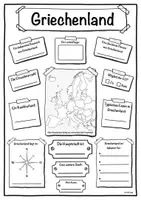 Vorschau - Arbeitsblätter - Steckbrief Europa (Griechenland) - Deckblatt