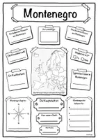 Vorschau - Arbeitsblätter - Steckbrief Europa (Montenegro) - Deckblatt