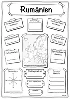 Vorschau - Arbeitsblätter - Steckbrief Europa (Rumänien) - Deckblatt