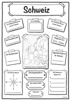 Vorschau - Unterrichtsreihen - Steckbrief Europa (Schweiz) - Deckblatt