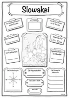 Vorschau - Arbeitsblätter - Steckbrief Europa (Slowakei) - Deckblatt