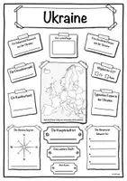 Vorschau - Arbeitsblätter - Steckbrief Europa (Ukraine) - Deckblatt