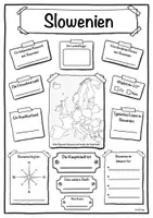 Vorschau - Arbeitsblätter - Steckbrief Europa (Slowenien) - Deckblatt