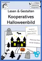 Vorschau - Mal- und Bastelvorlagen - Lesen & Gestalten - Kooperatives Halloweenbild - Deckblatt