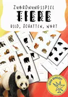Vorschau - Arbeitsblätter - Tiere zuordnen - Klettspiel mit Bild, Schatten & Wort | Anfangsunterricht | Lesen | 3-fach differenziert - Deckblatt