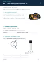 Vorschau - Arbeitsblätter - Transistor einfach erklärt – Unterrichtsmaterial Technik Realschule | NPN-Transistor als Schalter und Verstärker, LDR & Dämmerungsschalter | Präsentation, Arbeitsblätter, Lösungen, Quiz, Bildglossar & Hausaufgabe - Seite 1
