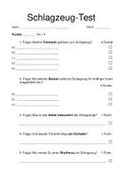 Vorschau - Unterrichtsreihen - Schlagzeug-Test & Quiz + Lösungen und Zertifikat - Seite 1