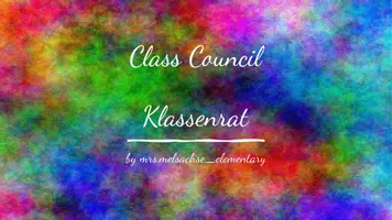 Vorschau - Arbeitsblätter - Class council, Klassenrat auf Englisch - Deckblatt
