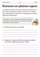 Aperçu - Feuilles d'exercices - Une cour plus verte trois arguments - Français 4e–3e, livret - Page 1