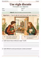 Aperçu - Feuilles d'exercices - Une règle discutée formuler une objection - Français 4e–3e, livret - Page de couverture