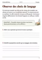 Aperçu - Feuilles d'exercices - Deux tribunes analyser la persuasion - Français 4e–3e, livret - Page 1