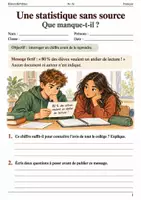 Aperçu - Feuilles d'exercices - Argumentation, sources et écriture - 15 livrets de français 4e–3e - Page 1