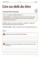 Aperçu - Feuilles d'exercices - Titre sensationnel faits et insinuations - Français 4e–3e, livret - Page 2