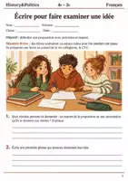Aperçu - Feuilles d'exercices - Une lettre au conseil de la vie collégienne défendre une proposition - Français 4e–3e, livret - Page de couverture